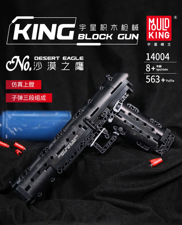 MOULD KING Desert Eagle Building Blocks Set – 563 PCS Mechanical Gun Model Kit