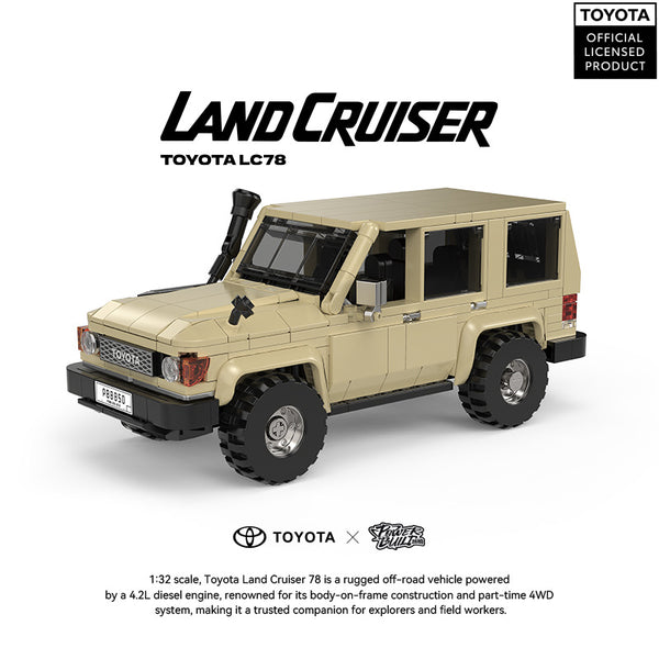 Toyota Land Cruiser LC78 Off-Road SUV Building Blocks Model Car 1:32 Scale PB8850 Toy Set