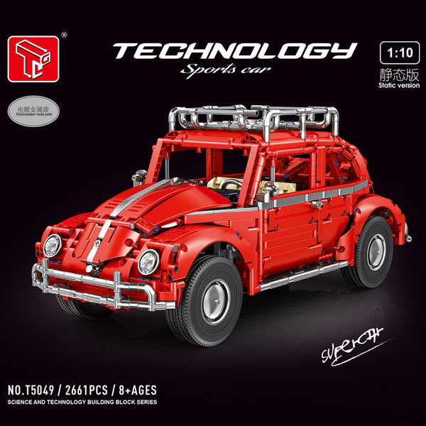 TaiGaole T5049 Volkswagen Beetle Car Building Blocks Set Electroplated 2661pcs