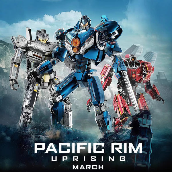 K Box Pacific Rim Jaeger Building Blocks Set – 9 Collectible Mecha Robots to Build and Display