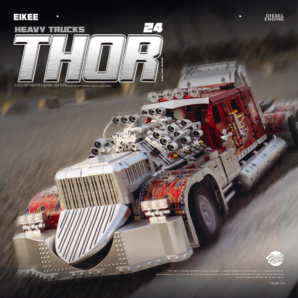 EIKEE Y18066 Thor 24 Truck Model Building Kit - 3485 Pcs Static/Dynamic Edition