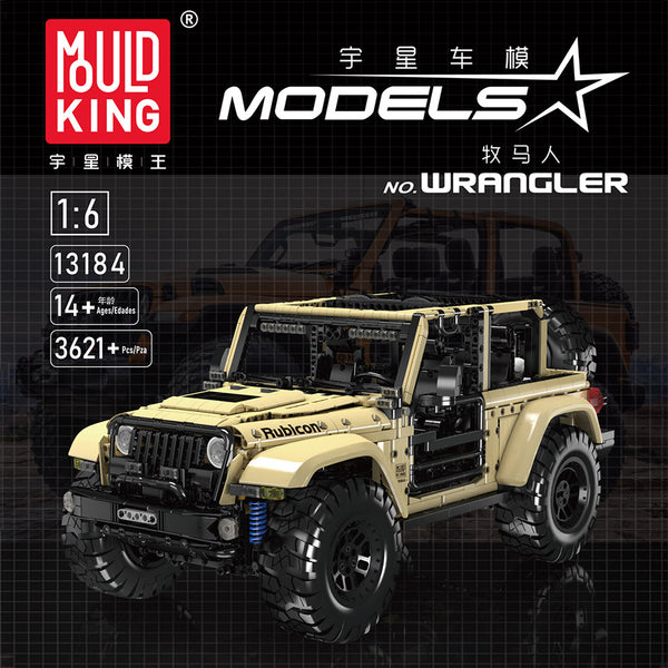 Mould King 13184 1:6 Off-Road Wrangler 3389pcs Pneumatic SUV Building Blocks