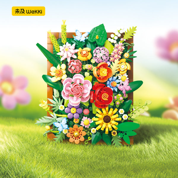 Wekki 517215 Walls of Flowers Building Blocks Set | Creative Plant Wall Art Model