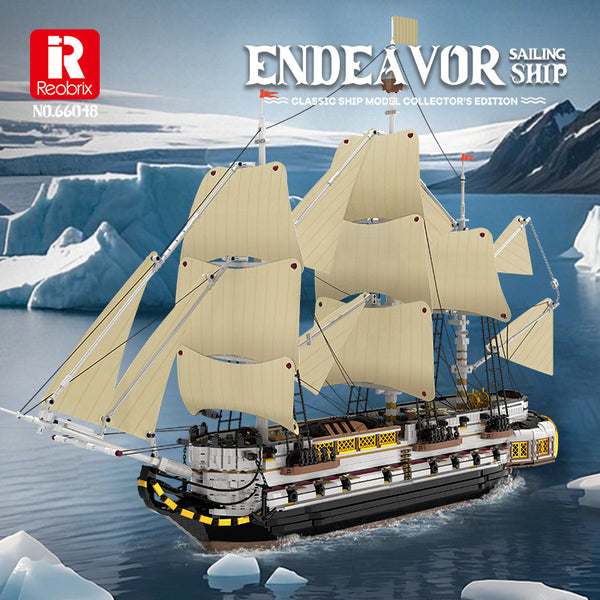 Endeavour Sailing Ship Building Blocks Set 3555pcs Xbert 66048 Large Model Ship Bricks