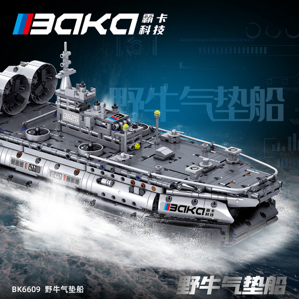 Bison Hovercraft Aircraft Carrier Building Blocks Set 1676pcs Model Toy