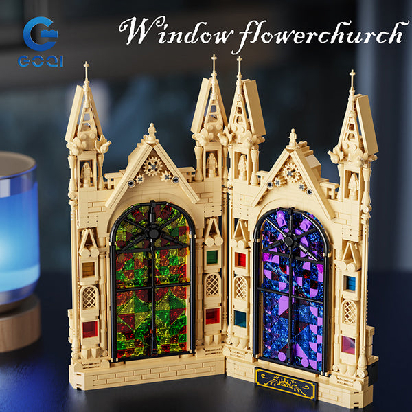 Illuminated Auditorium Window Street Scene | Folding Modular Building Blocks Set 1040pcs