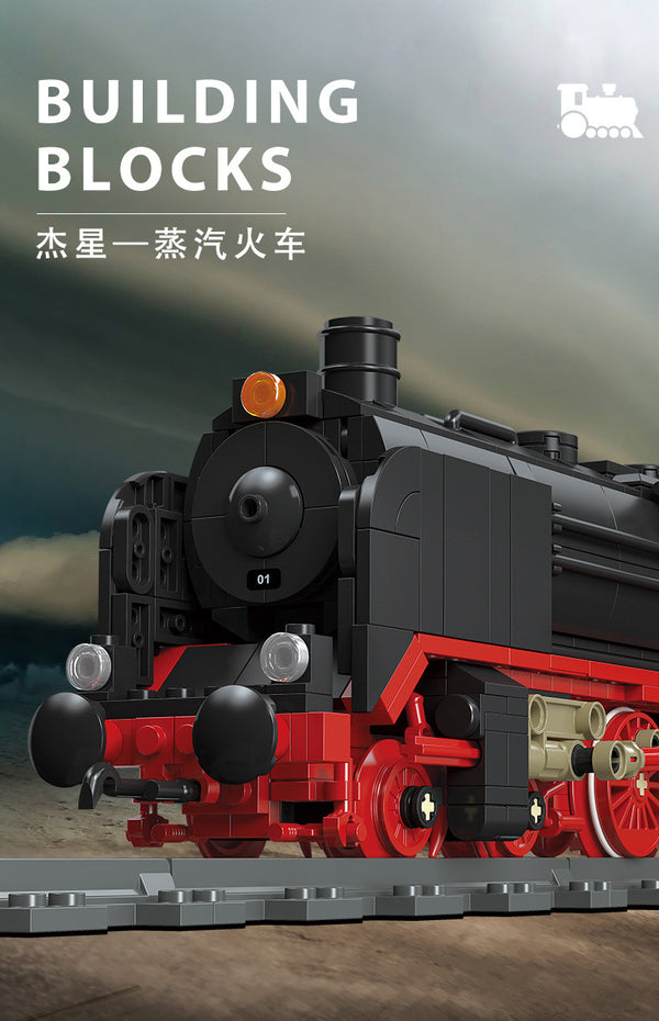 JIESTAR BR01 Steam Locomotive Train Building Blocks Set 59004 | 1173 PCS