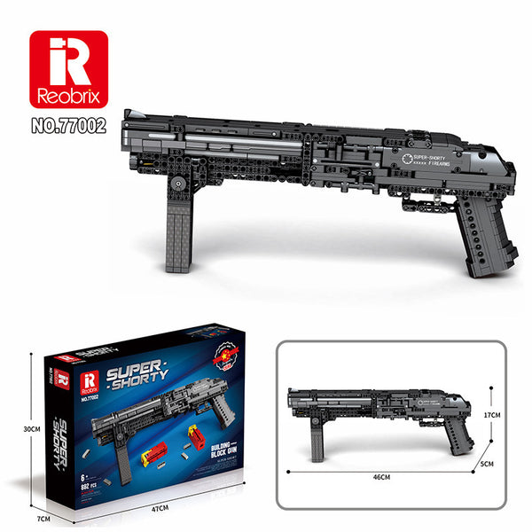 ReoBrix 77002 Super Shorty Shotgun Building Blocks – 882PCS Military Weapon Model Toy