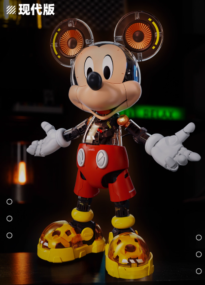 Disney Cyber Mickey Assembly Model｜3-Form Magnetic-Control Light Core Creative Collectible