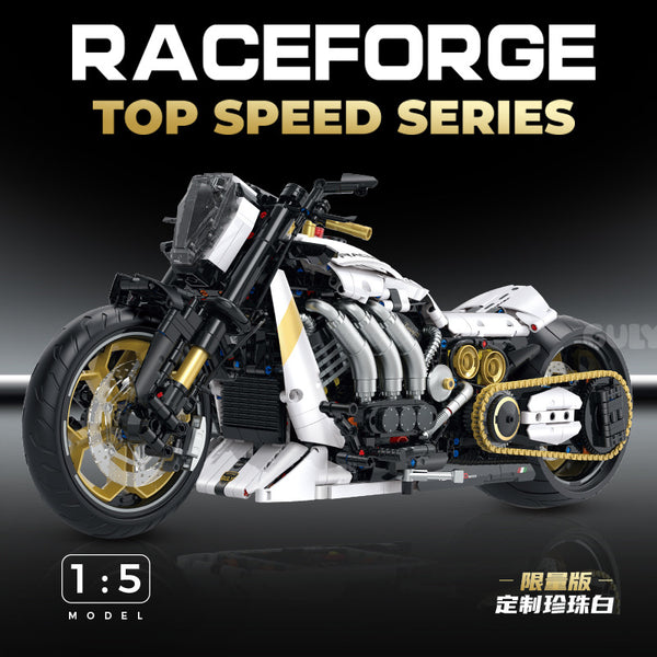 Gu Li 60521 Motorcycle Building Blocks – 2260 PCS Model Kit with Adjustable Display Stand