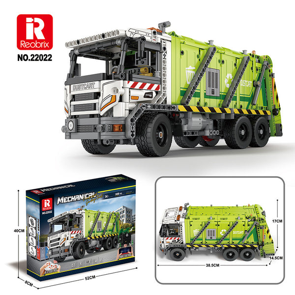 Compressed Garbage Truck Remote Control Version Building Blocks Set 1488pcs