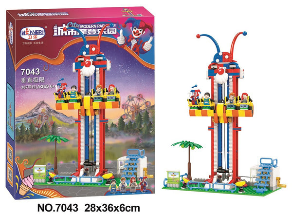 Winner 7043 Drop Tower Building Set - 337pcs Amusement Park