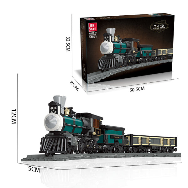 JIESTAR 59001 TH10 Steam Train Building Blocks Set 560pcs