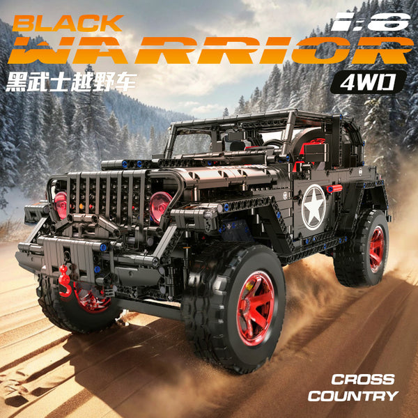Black Warrior Off-Road Vehicle Building Block Model 1:8 Scale 30027 – Static & Dynamic Versions – 2272 PCS