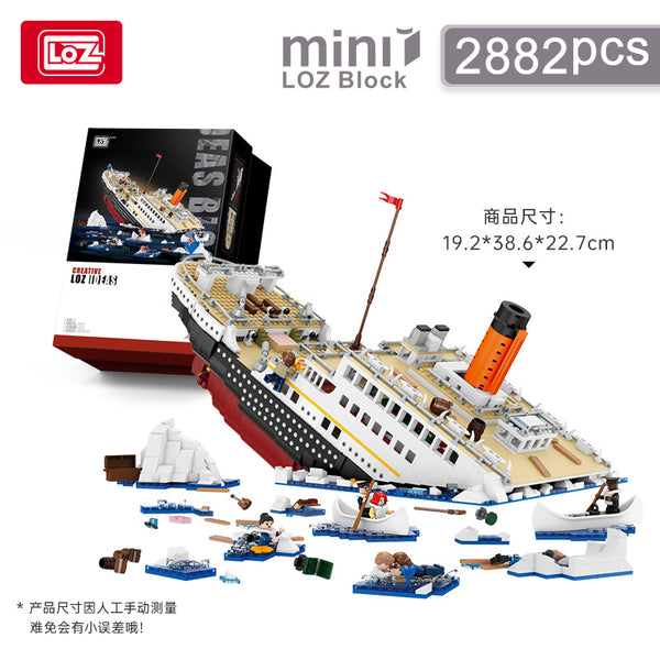 Titanic Shipwreck Mini Micro Blocks Set - 2882pcs Difficult Building Kit Collector Model