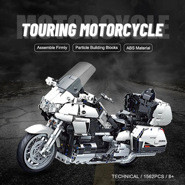 Gold Wing Touring Motorcycle Building Blocks – 1562 PCS Model Kit with Original Box