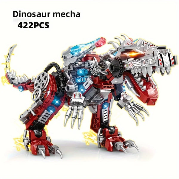 Dinosaur Mecha Building Set 2IN1 Assembly Building Blocks Jurassic Mechanical Indominus Rex Dinosaur World Model Bricks